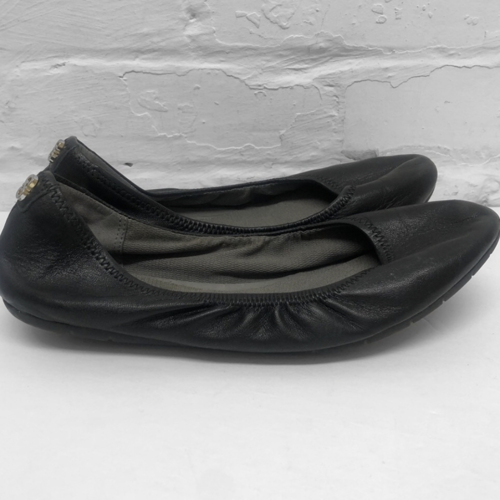 COLE HAAN Zero grand Black Leather Ballet Shoes